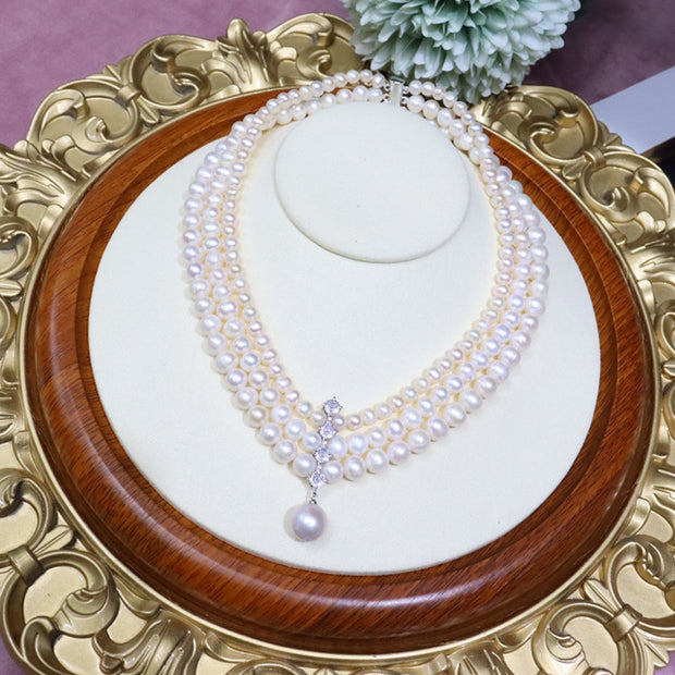 Fashion Natural Freshwater Pearl Necklace Female