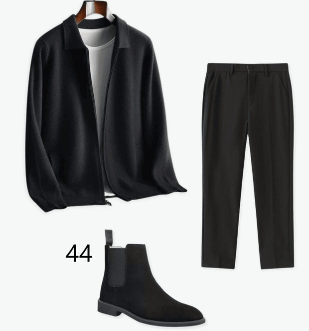 Men's Autumn And Winter Wool Knit Cardigan Loose Outer Wear