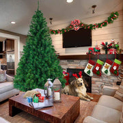 5.5FT Artificial Christmas Tree, Unlit Premium Hinged Spruce Xmas Tree With Solid Metal Stand, For Outdoor And Indoor Decor