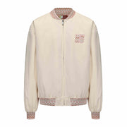 Ethnic Jacquard Stitching Thick Quilted Couple Baseball Uniform Jacket