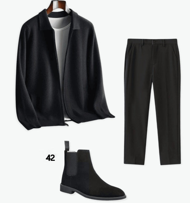 Men's Autumn And Winter Wool Knit Cardigan Loose Outer Wear